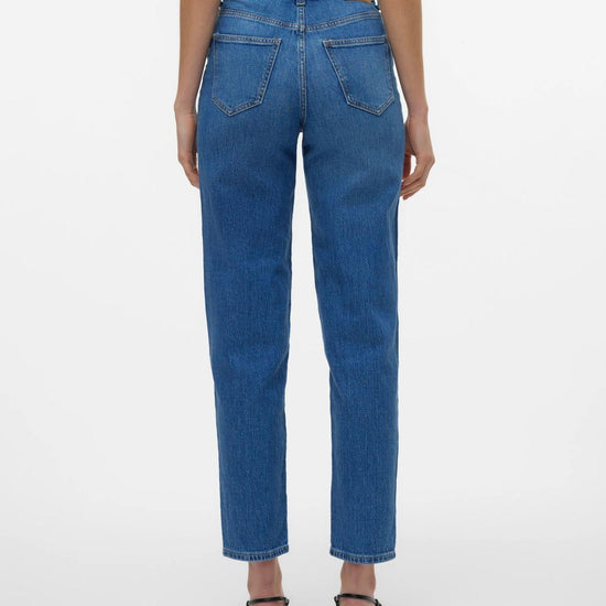 Vero Moda Jeans Donna Tessa A Vita Alta Mom Fit Medium Blue Denim 10297655 Medium Blue Denim VERO MODA 