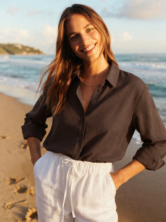 Emme Marella - Camicia Donna Cioccolato