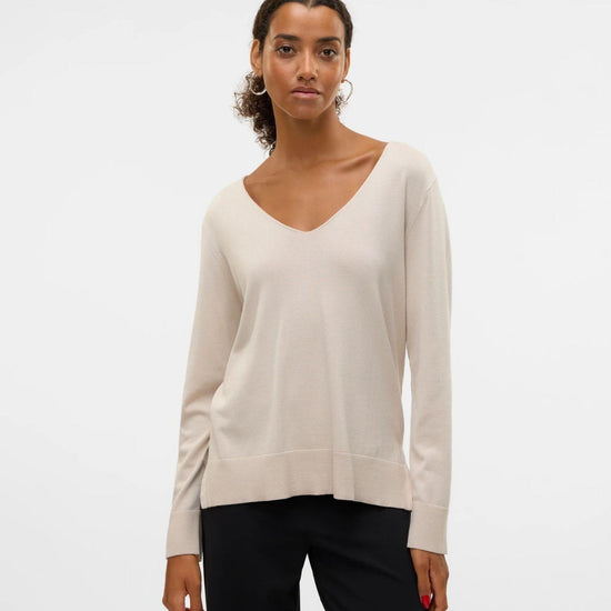 Vero Moda Maglione Donna VMSILJE Grey Moonbeam 10320451 Moonbeam VERO MODA 