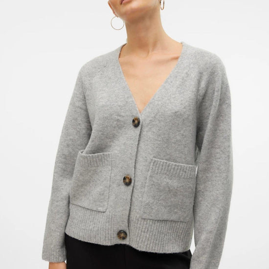 Vero Moda Cardigan Donna Boom Grigio 10320457 Light Grey Melange VERO MODA 