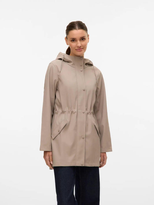 Vero Moda Women's Waterproof Jacket Grey Peat VMMalou