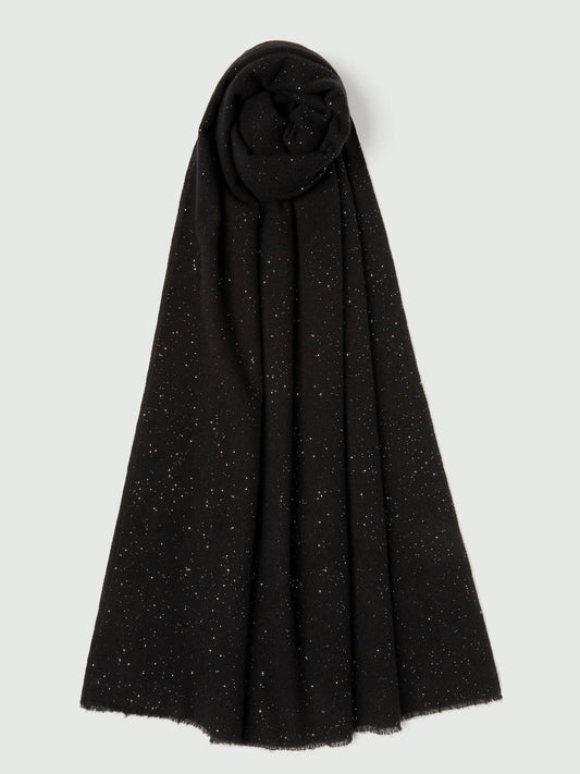 Stola con frange e filo di lurex Rinvio Donna Nero