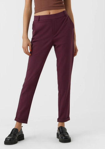 Vero Moda Pantaloni Donna VMMAYA a Vita Media Viola 10225280 Winetasting VERO MODA 