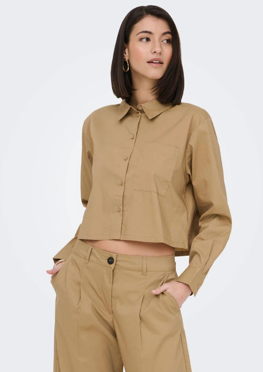 Jacqueline De Yong Women's Mio Brown Shirt