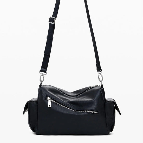Desigual Borsa bowling effetto pelle lettere media Donna Nero 25WAXPA6 2000 DESIGUAL 