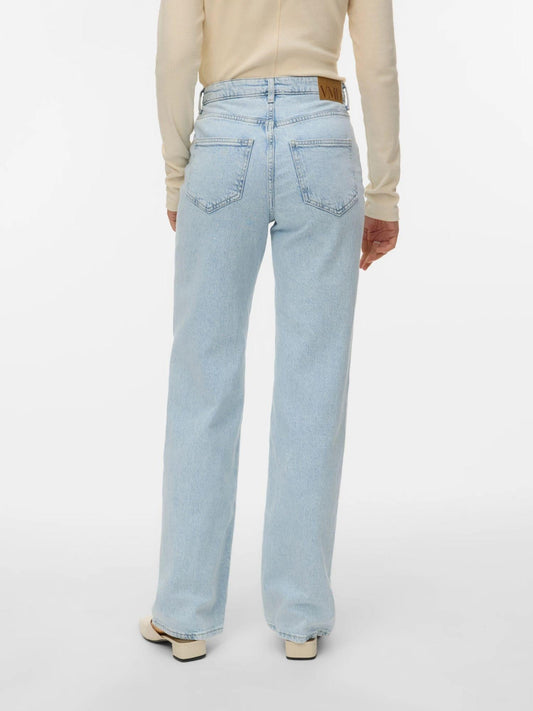 Vero Moda Women's Wide Fit Jeans Light Blue VMSilje