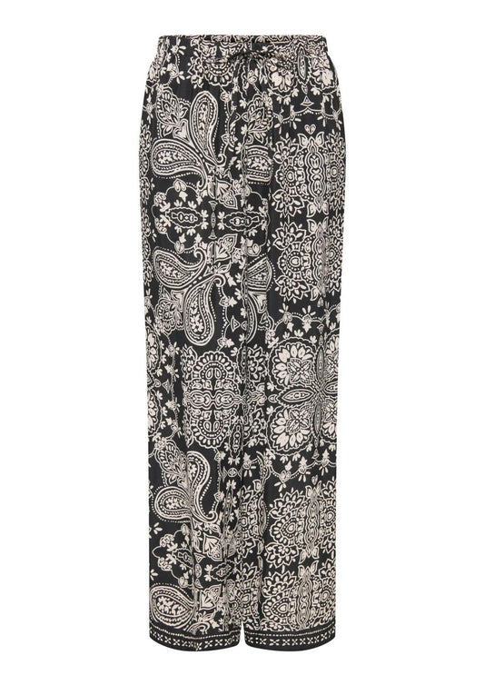 Only - Women's Emza Trousers Black Ethnic Print
