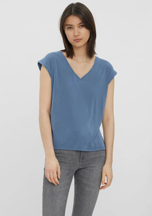 Vero Moda Women's Top Filli Blue