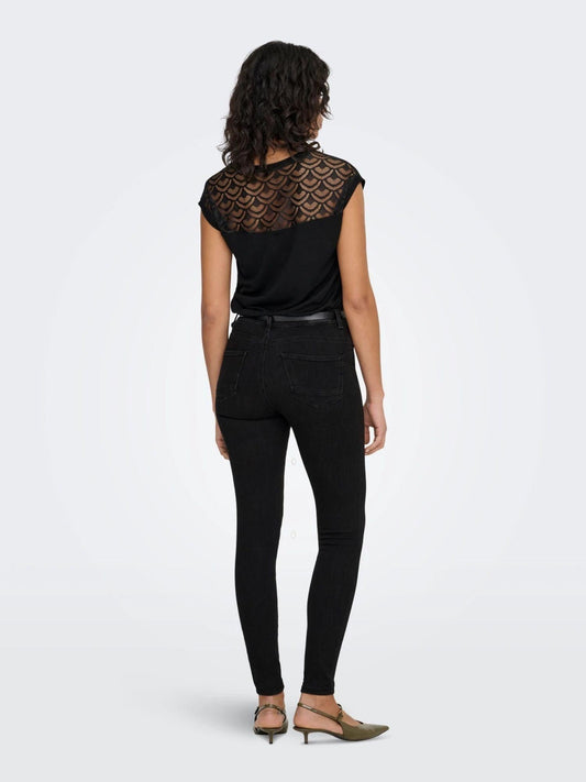 Only - Women's Skinny Fit Jeans Black power