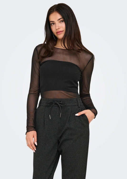 Jacqueline De Yong Women's Elsa Black Top