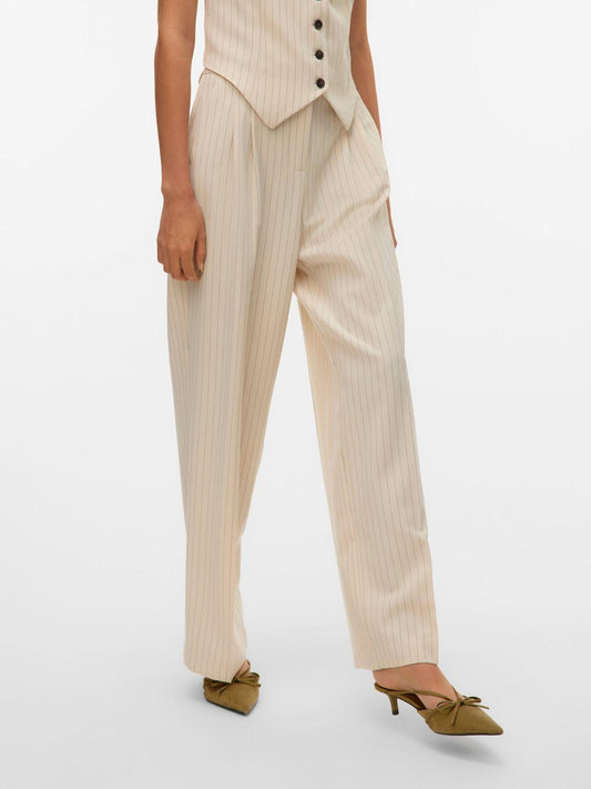 Pantalone Wide Fit Donna Oatmeal