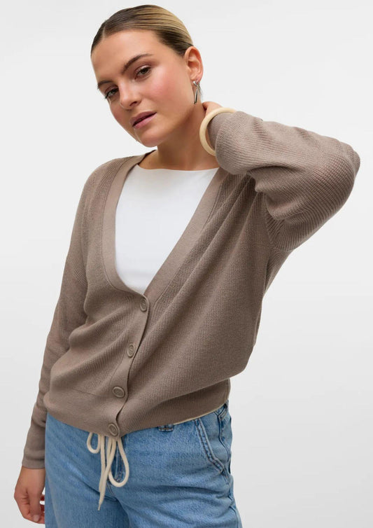 Vero Moda - Women's Newlexsun Grey Cardigan