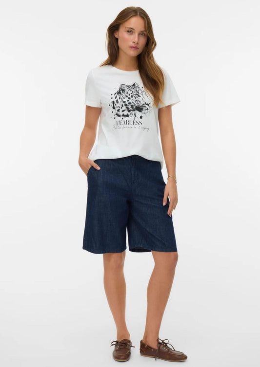 Vero Moda - Women's Top Snow White PRINT WITH BLACK