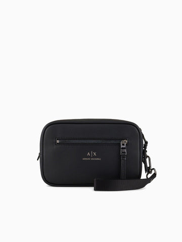 Armani Exchange Beauty case con laccio esterno Uomo Nero