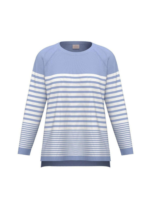 Emme Marella Women's Emmghiglia Striped Blue Knit Sweater