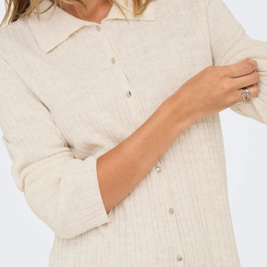 Cardigan Donna Only Thea Beige 15353029 Pumice Stone Melange ONLY 