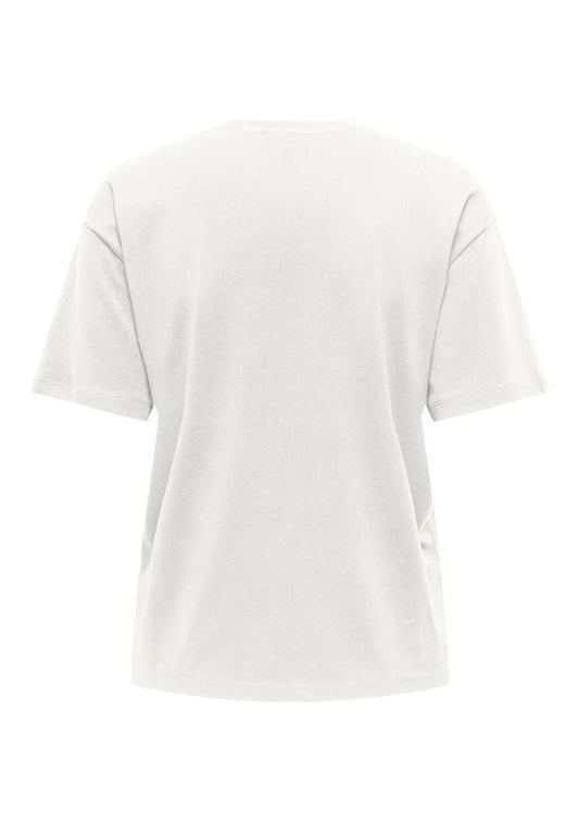 Jacqueline De Yong T-Shirt Donna Smilla Bianca