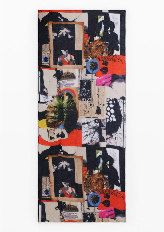 Desigual Foulard Donna Giornale Lacroix Finiture del Materiale