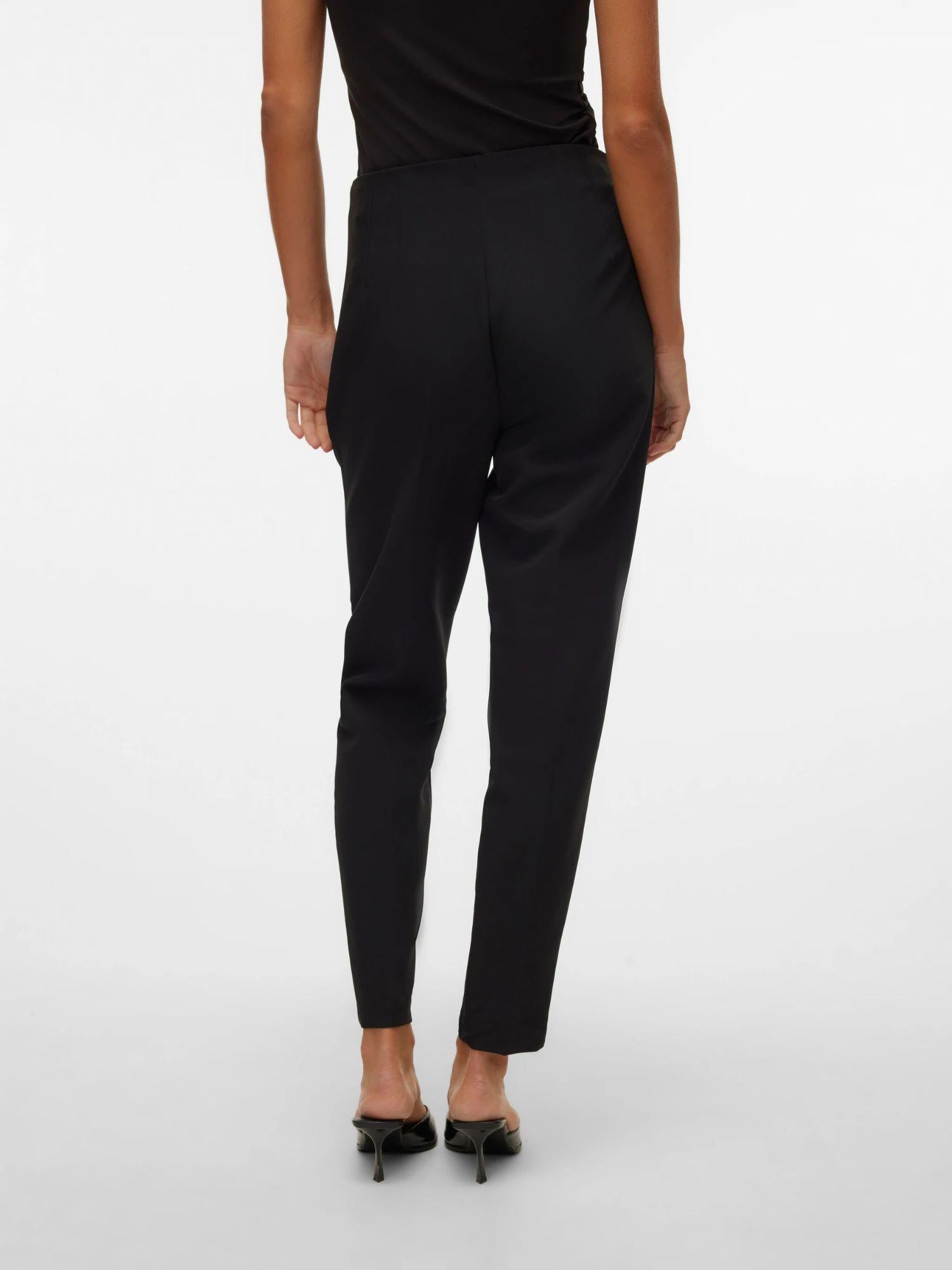 Vero Moda Pantaloni Donna VMLINA a Vita Alta Nero 10309140 BLACK VERO MODA 