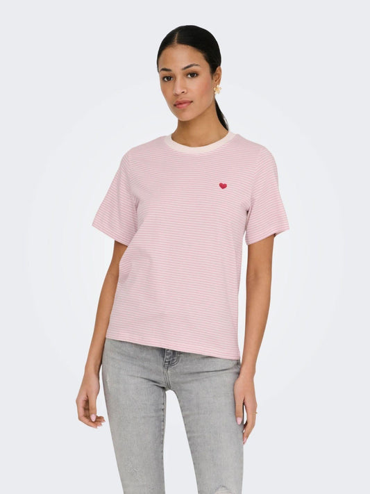 Jacqueline De Yong - Women's T-Shirt Cloud Dancer Fragrant Lilac lion