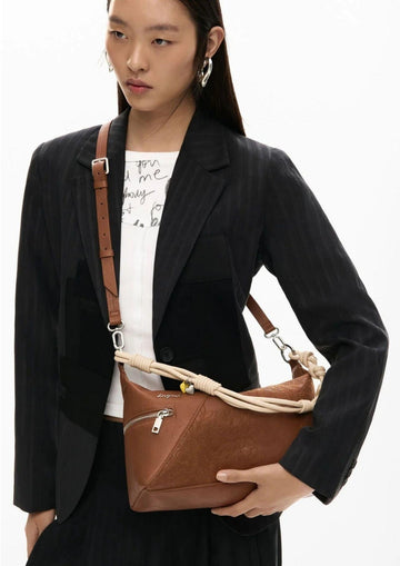 Desigual - Borsa Donna Bag Sierra  Camel Hunting Ton Marrone