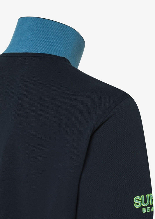 Sun68 - Men's Navy Blue Polo Shirt