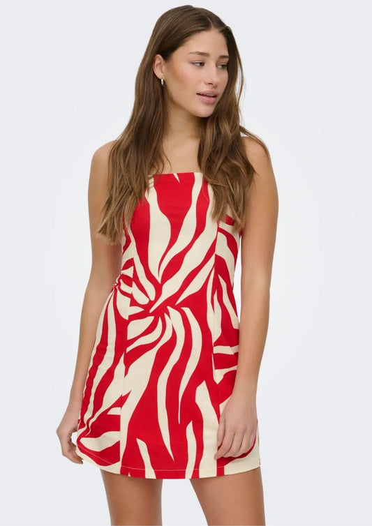 Only Women's Dress Sakura White Red