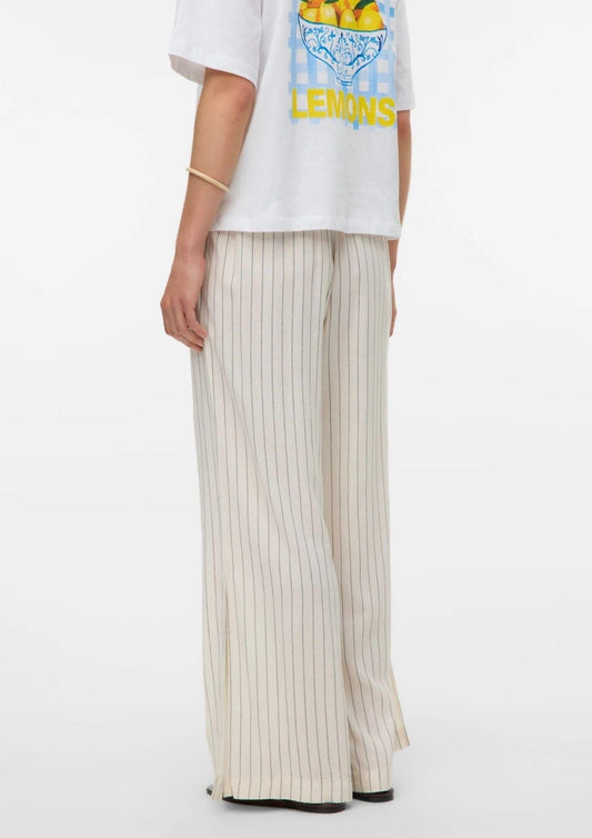 Aware - Pantalone Donna Ryder Bianco Righe Nere