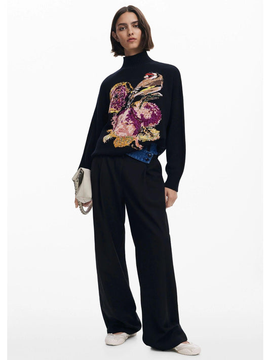 Desigual Maglione disegnato da Mr. Christian Lacroix Donna Nero