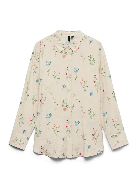 Vero Moda Women's Shirt Josie Grey Birch Bina Print