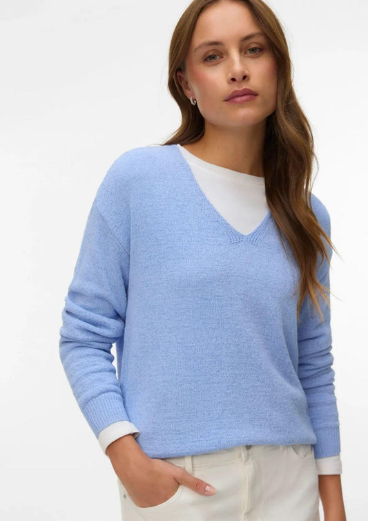 Vero Moda - Women's Charity Brunnera Blue Pullover
