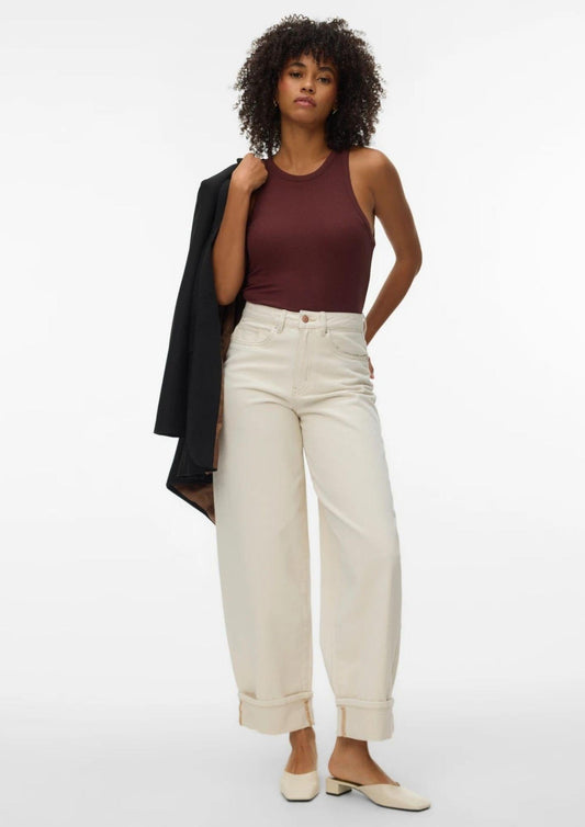 Vero Moda Women's Zelda Ecru Jeans