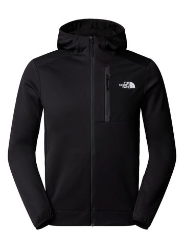 The North Face Felpa in Pile con Cappuccio e Cerniera Integrale Uomo Mountain Athletics Nero