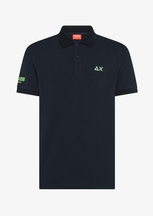 Sun68 - Men's Navy Blue Polo Shirt