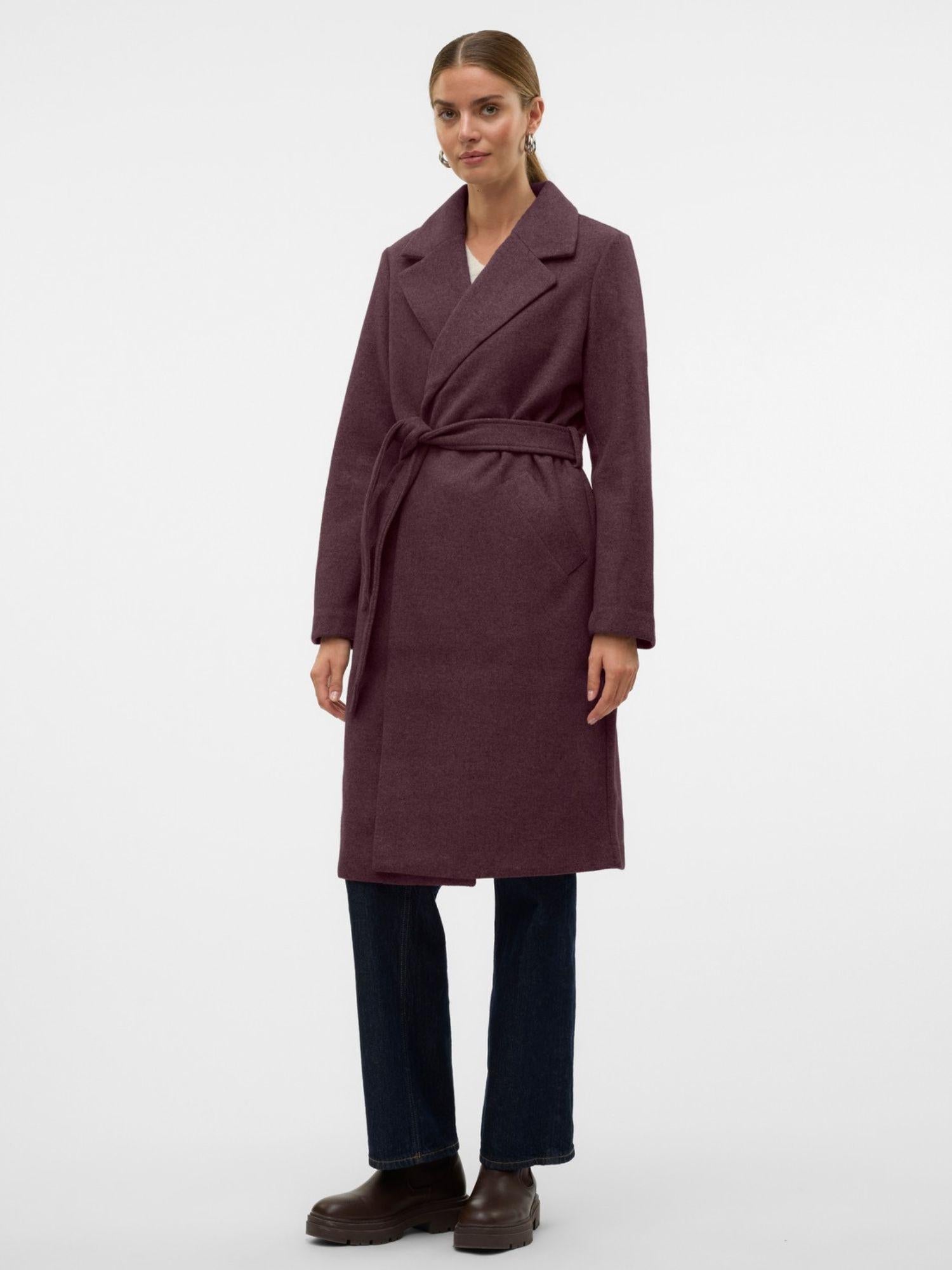 Vero Moda Cappotto Donna Fortuneaya Bordeaux 10278330 Winetasting MELANGE VERO MODA 