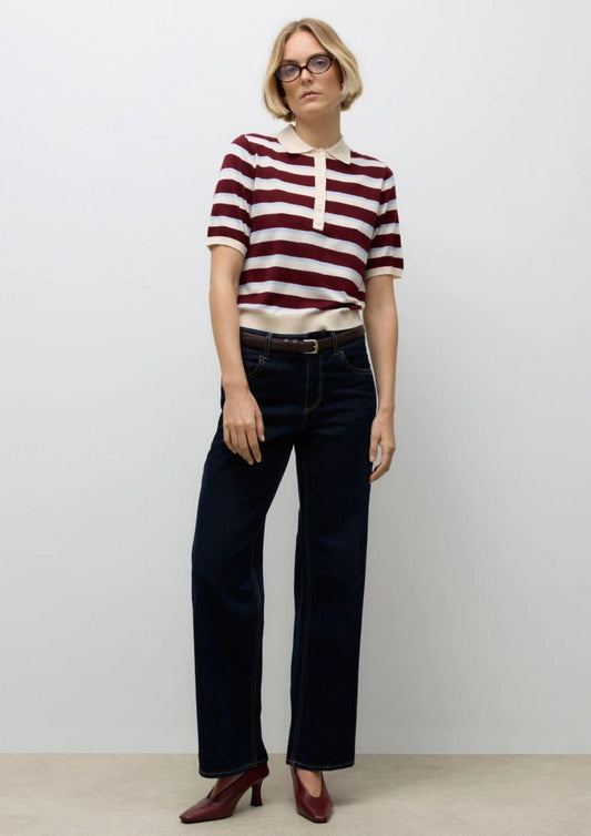 Aware Maglione Donna Sikita Bianco Betulla a Righe 10329594 Birch ZINFANDEL VERO MODA 