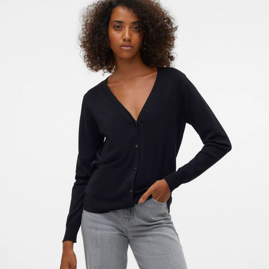 Vero Moda Cardigan In Maglia Donna Silje Nero 10320456 Black VERO MODA 
