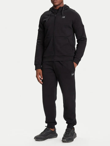 Tuta Uomo con cappuccio full zip Nero