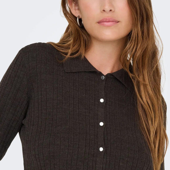 Cardigan Donna Only Thea Marrone 15353029 Chocolate Torte Melange ONLY 