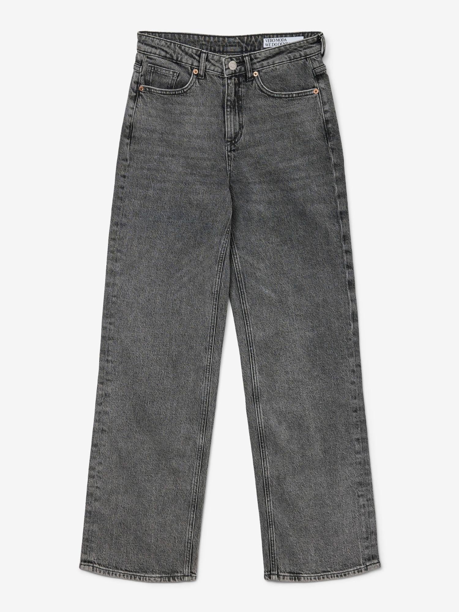 Vero Moda Jeans Donna VMTESSA a Vita Alta Wide Fit Medium Grey Denim 10287304 Medium Grey Denim VERO MODA 