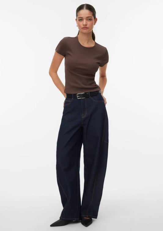 Vero Moda - Women's T-Shirt Chloe Chocolate Brown