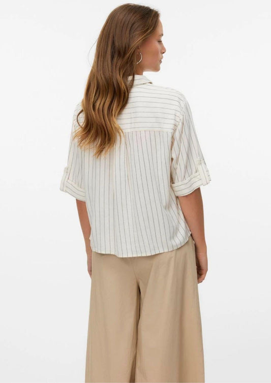 Aware - Camicia Donna Ryder Bianca Righe Nere