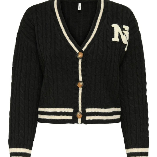 Cardigan Donna Only Thale Nero 15352210 Black Whitecap Gray ONLY 