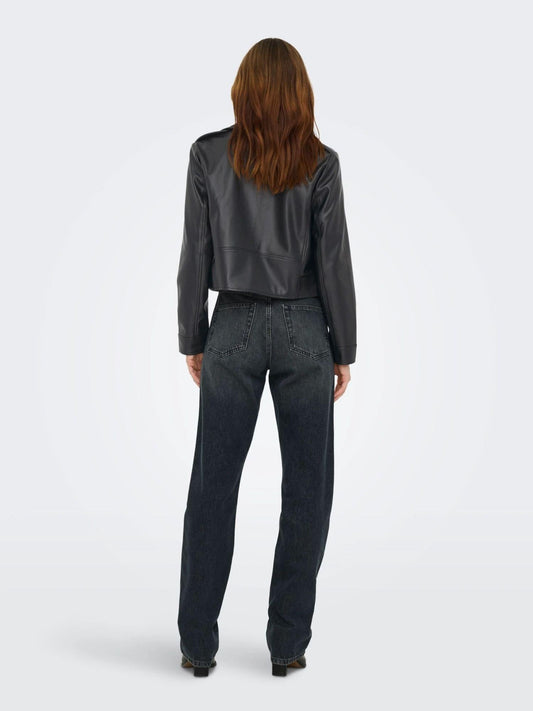 Only Women's Biker Jacket Black Onlcarmen