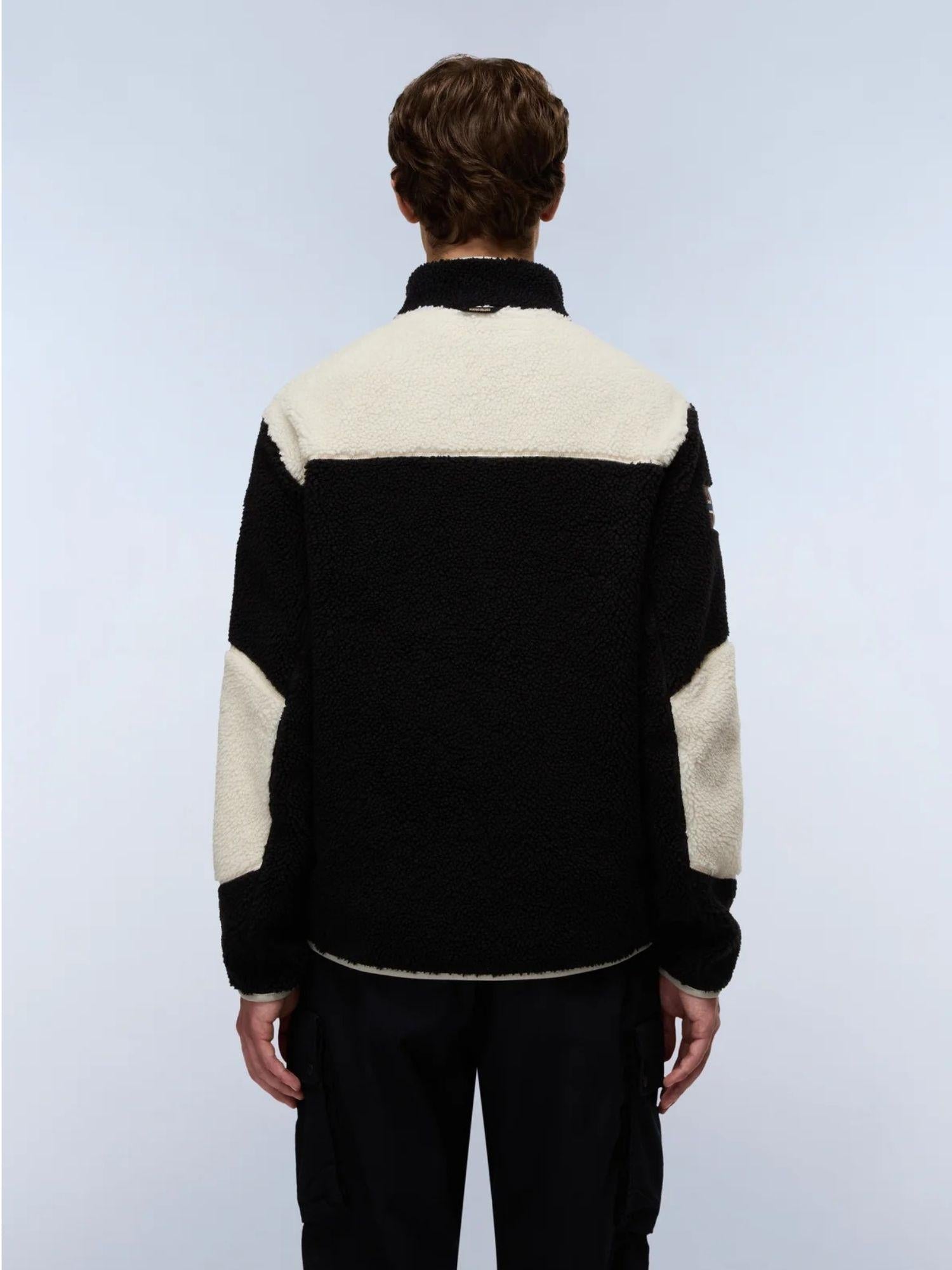 Napapijri Felpa in Pile con Zip Uomo Yupik Multicolour NP0A4GNT MCB NAPAPIJRI 