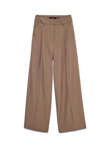 Vero Moda Women's Alessia High-Waisted Pants in Pine Bark