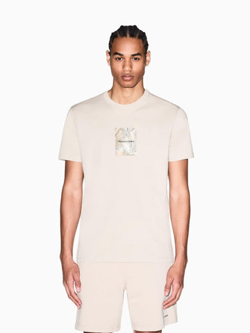 Armani Exchange - Maglietta Uomo Beige Regular Fit in Jersey di Cotone Classico