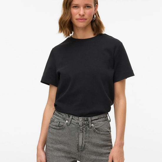 Aware T-Shirt Donna AWNAIMA Nero 10294544 Black VERO MODA 