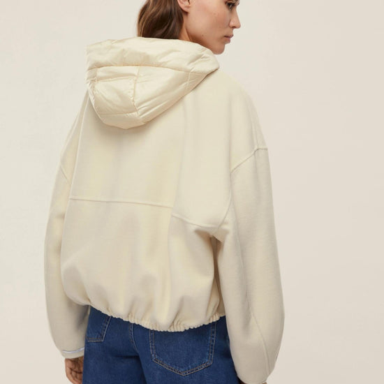 Emme Marella Giacca Bomber con Cappuccio Donna Eritea Panna 2525086021200 001 EMME MARELLA 