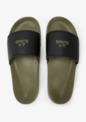 Sun68 - Men's Military Green Slides